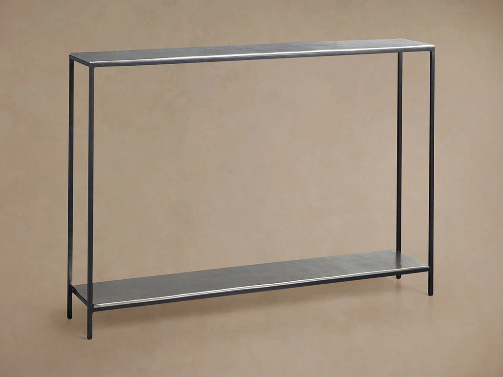 Kavali Slim Metal Entrance Console Table Solid Iron Frame Hallway Entryway Table