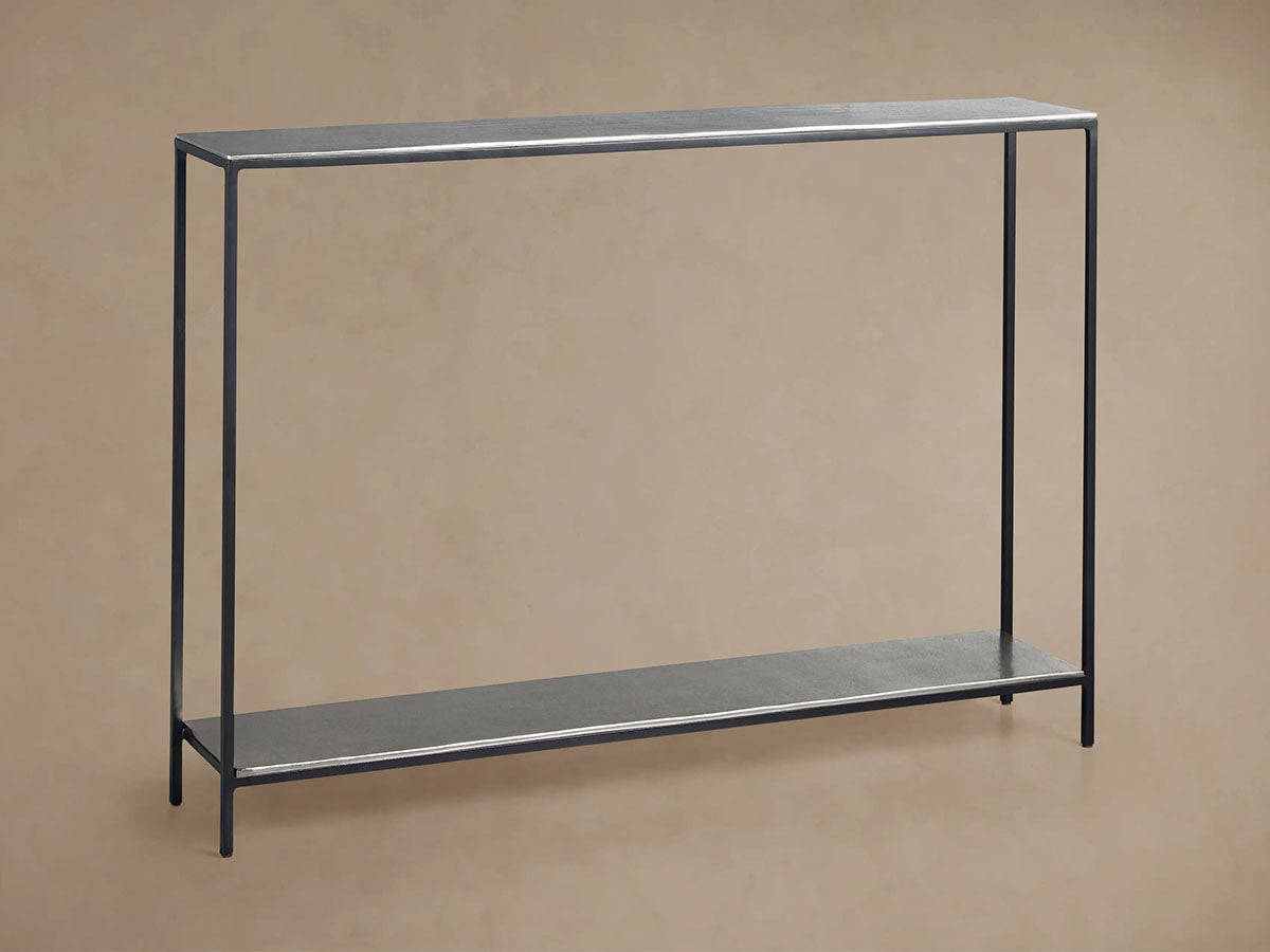 Kavali Slim Metal Entrance Console Table Solid Iron Frame Hallway Entryway Table