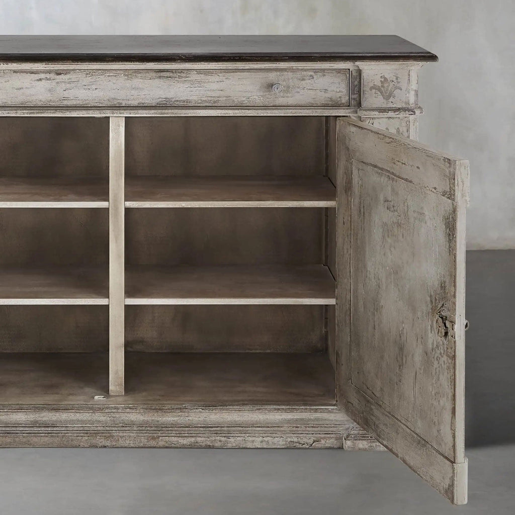 Messina Center Floral Bell'Arte Sideboard Buffet Table Wood Living Room Entryways Cabinet