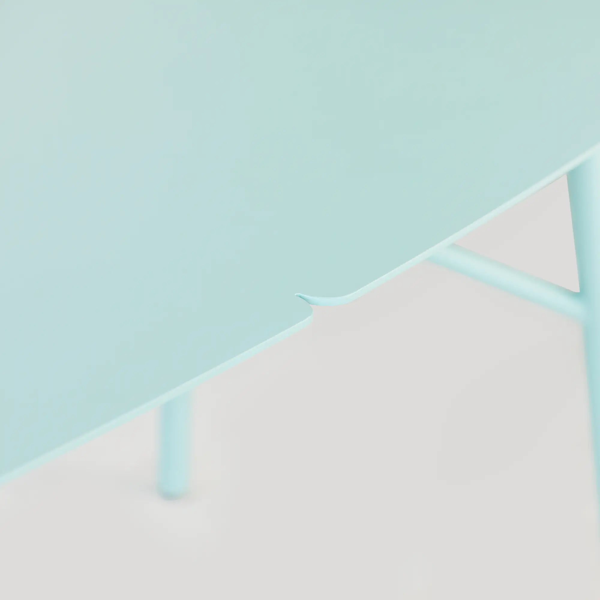 Avril Aluminum Outdoor Dining Table in Aqua Blue