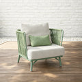 Avril Rope Accent Aluminum Outdoor Lounge Sofa in Cactus Green