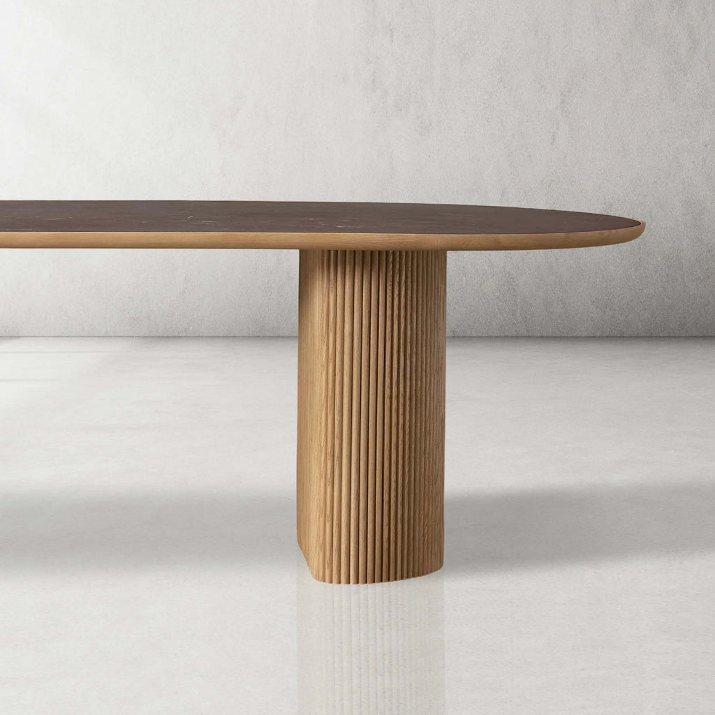 Astor Natural Marble Stone Top Dining Table