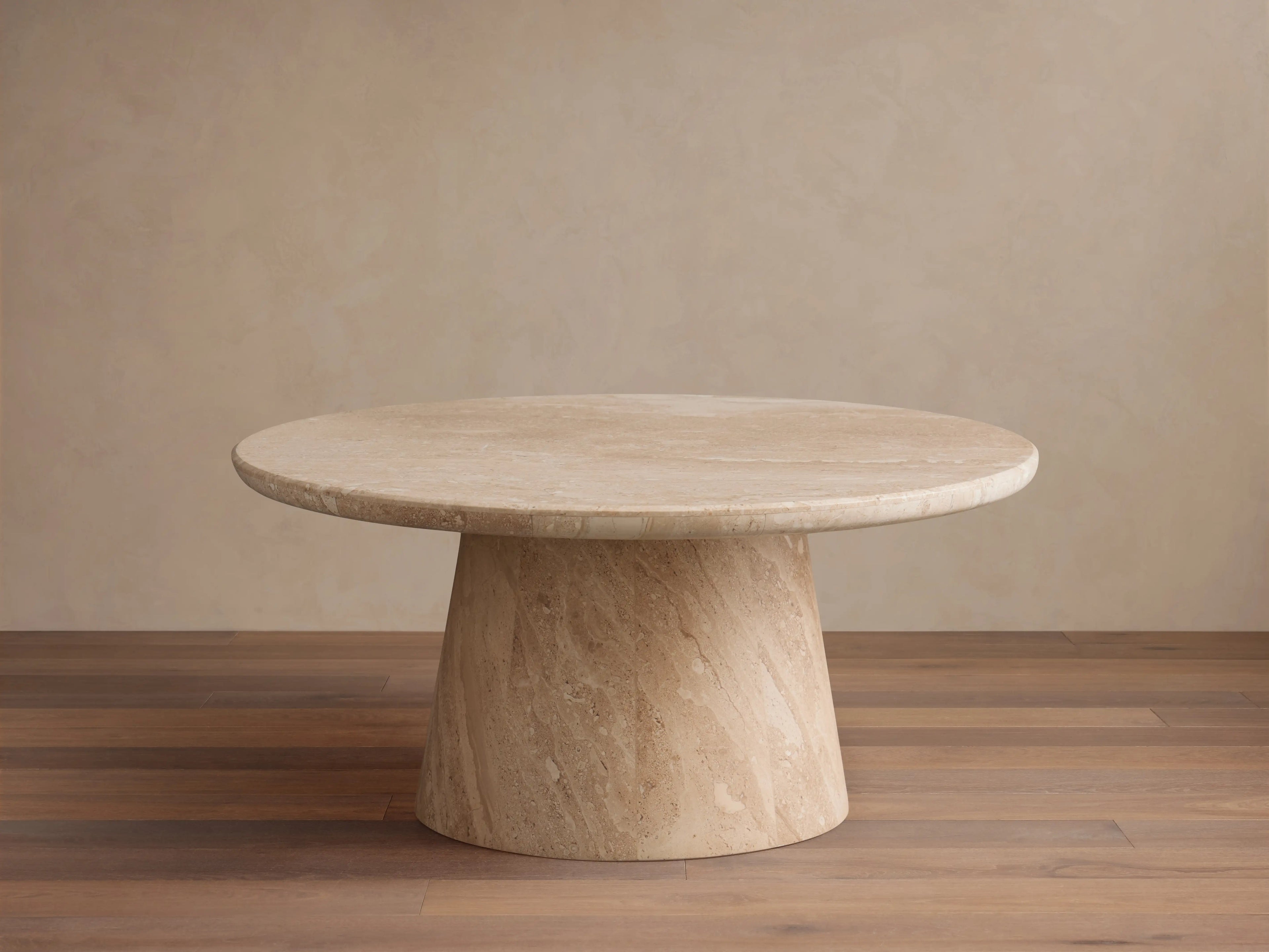 Hemmings Stone Nesting Coffee Table in Italian Marble with Waterfall Design