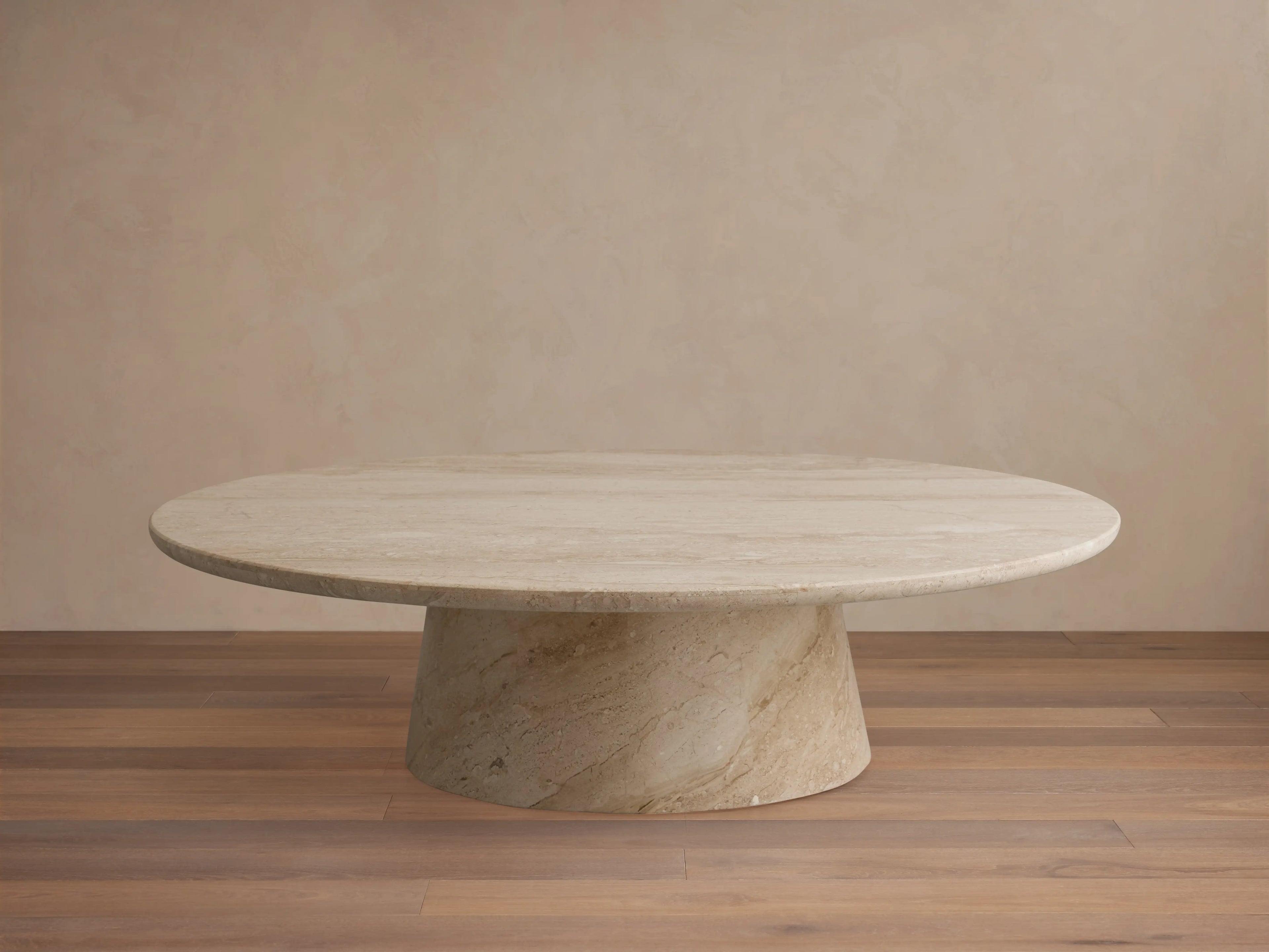 Hemmings Stone Nesting Coffee Table in Italian Marble with Waterfall Design
