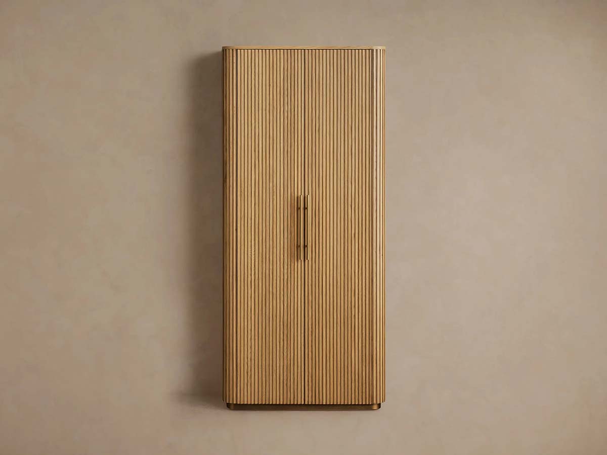 Finnley Wood Tall Cabinet Living Room Country Storage Cabinet with Doors