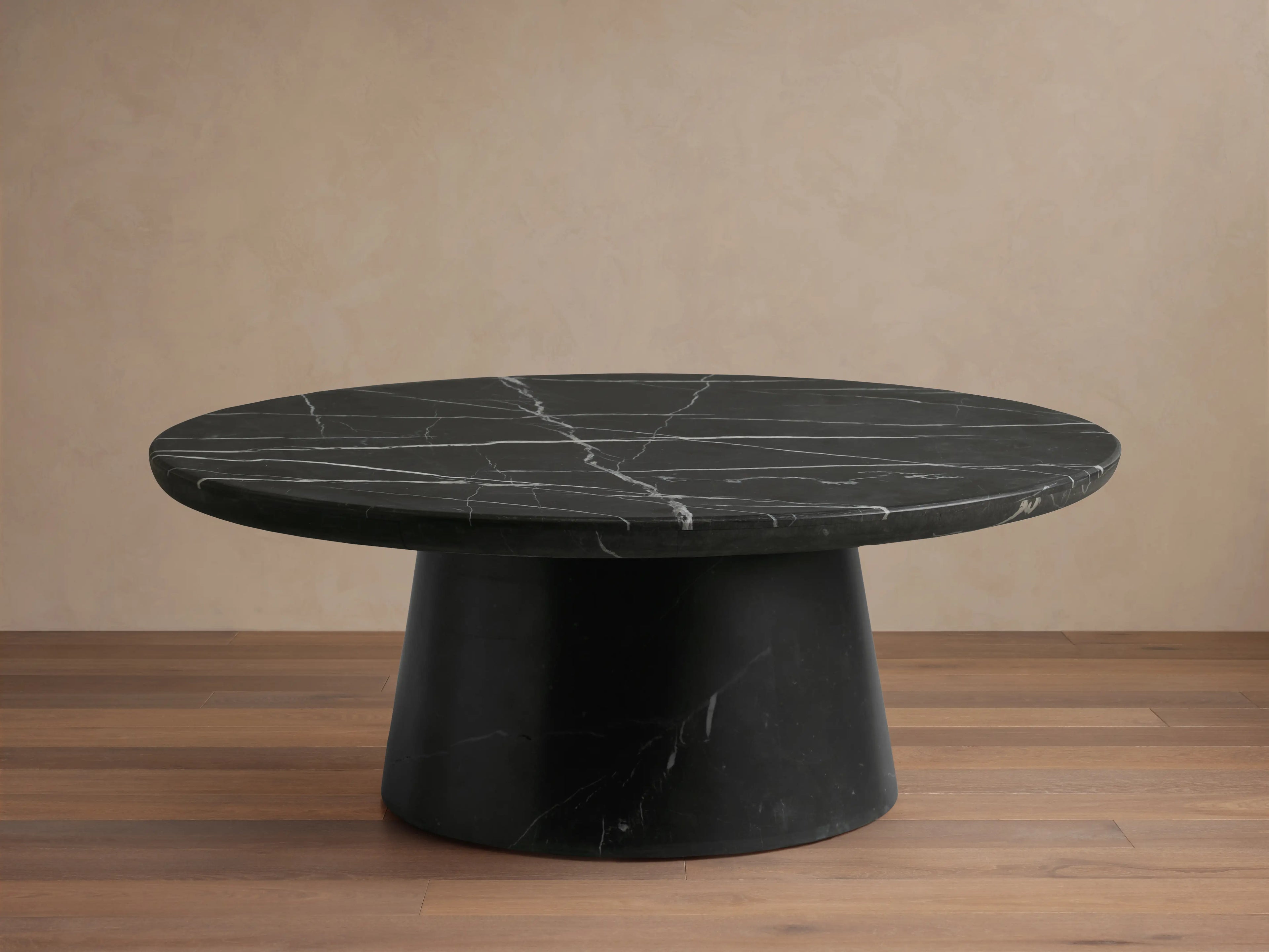 Hemmings Stone Nesting Coffee Table in Italian Marble with Waterfall Design