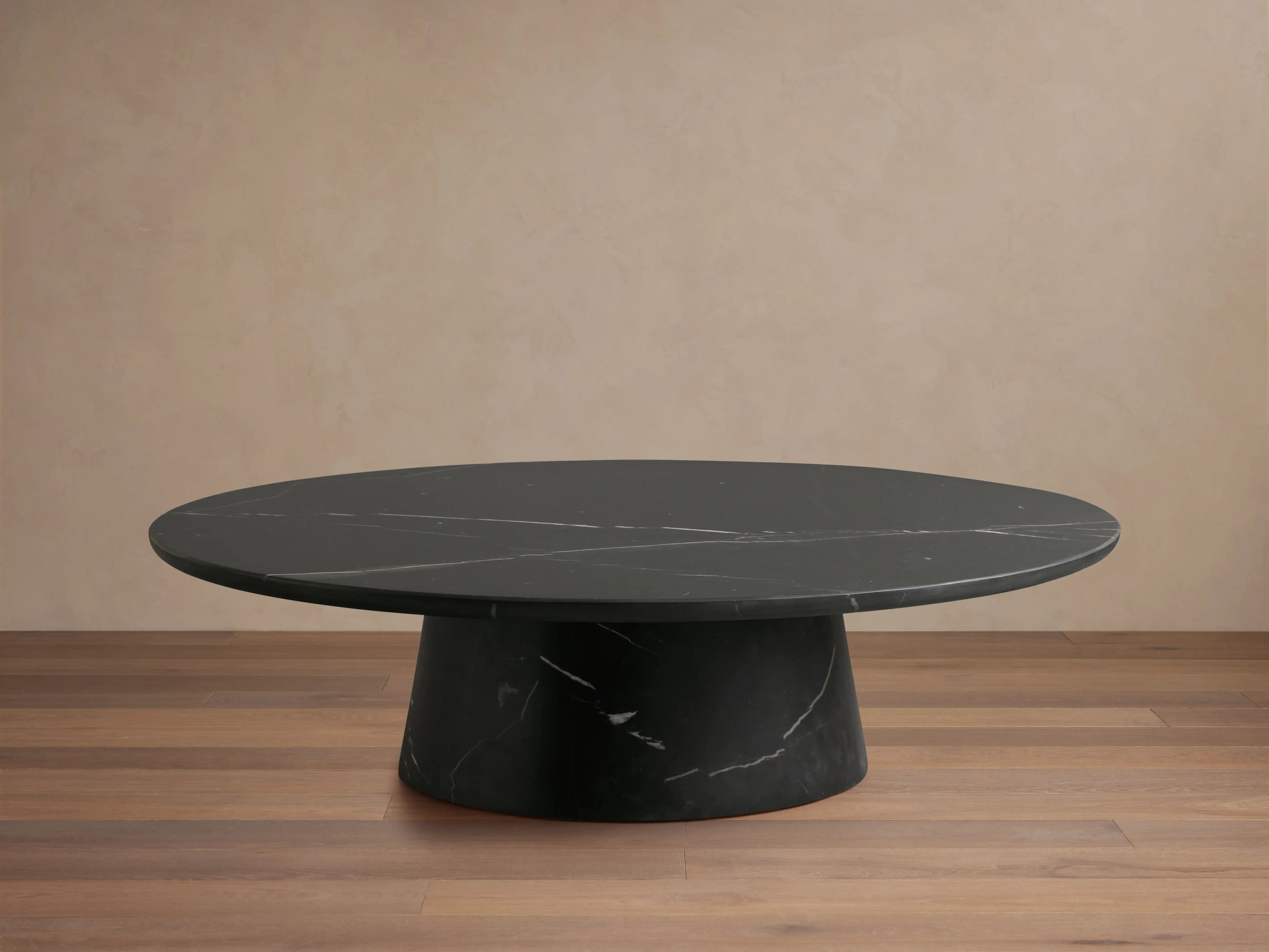 Hemmings Stone Nesting Coffee Table in Italian Marble with Waterfall Design