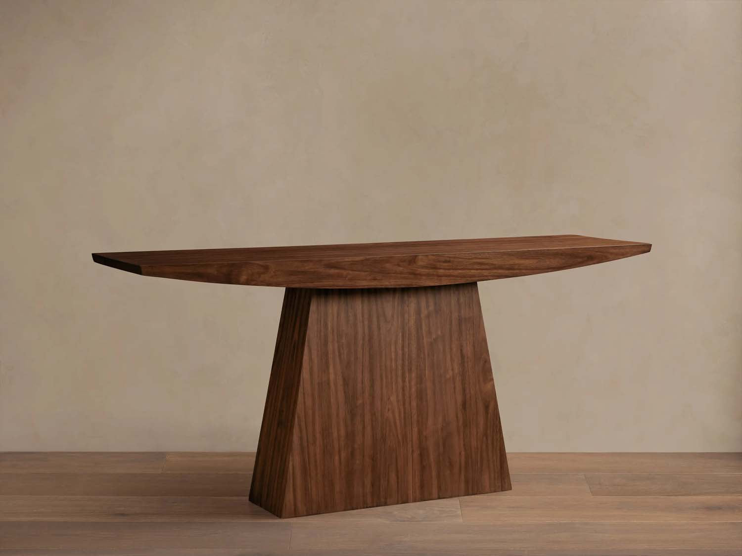 Ilaria Walnut Wood Entryway Console Table Elegant Hallway Entrance Table