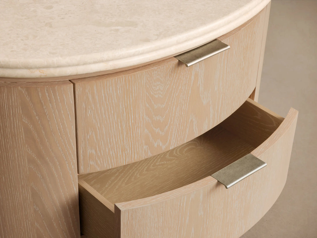 Caden Five-Drawer Dresser with Stone Top and Storage
