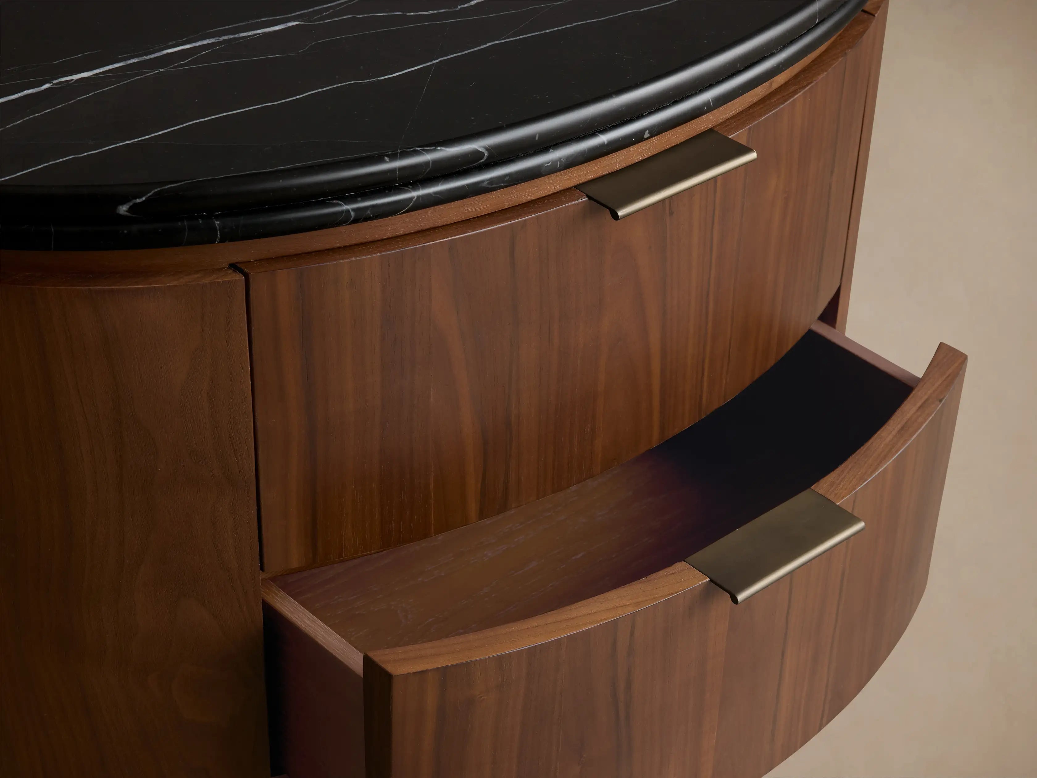 Caden Five-Drawer Dresser with Stone Top and Storage
