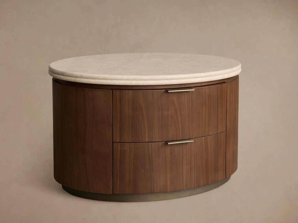 Caden Five-Drawer Dresser with Stone Top and Storage