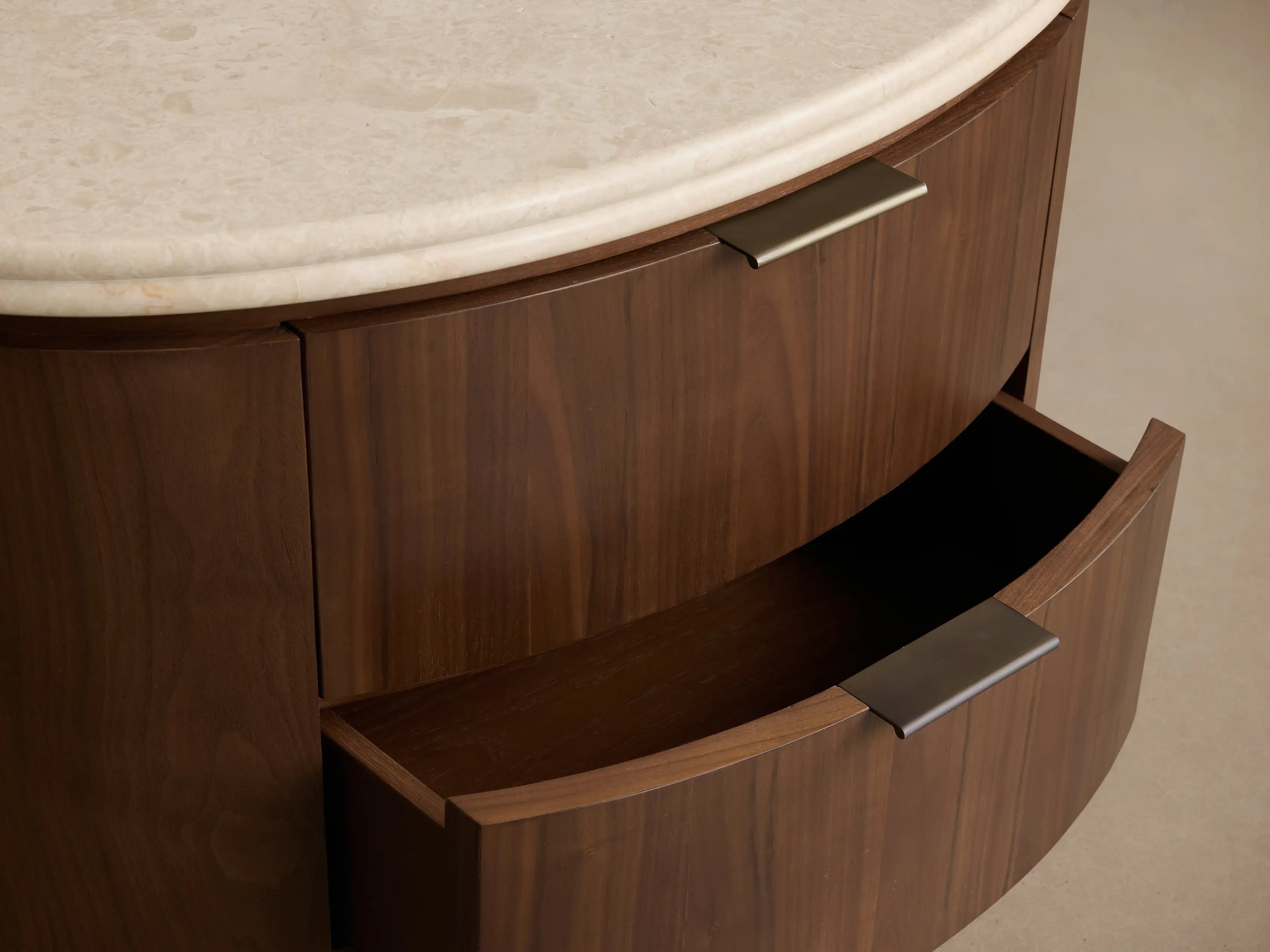 Caden Five-Drawer Dresser with Stone Top and Storage