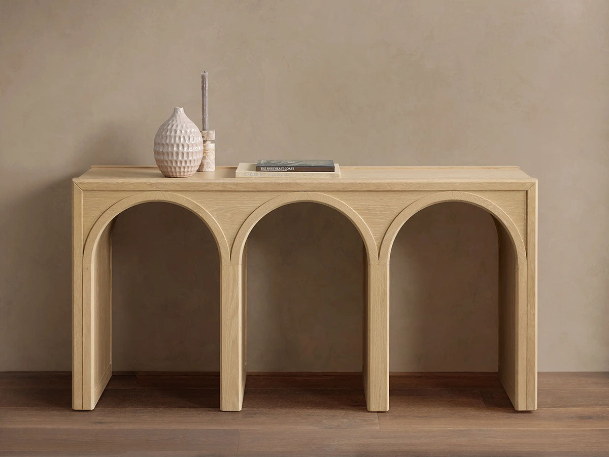 Hattie Oak Entrance Console Table Country Entryway Table