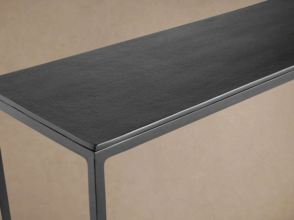 Kavali Slim Metal Entrance Console Table Solid Iron Frame Hallway Entryway Table