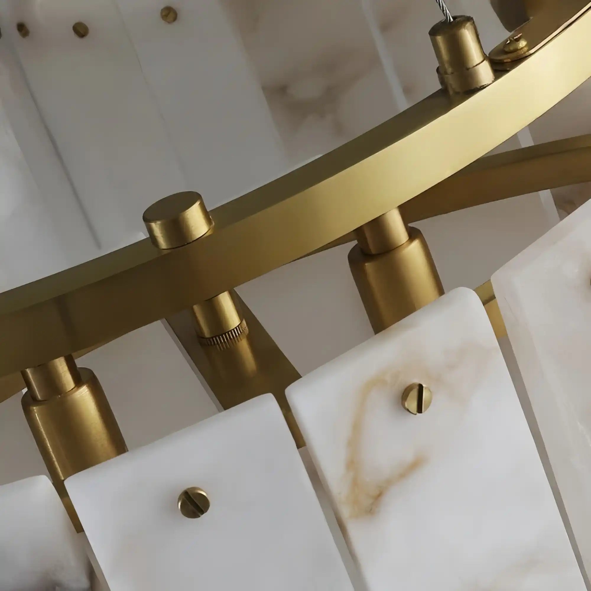 Contemporary Alabaster Flush Mount Ceiling Lamp