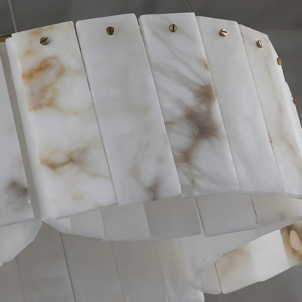 Contemporary Alabaster Flush Mount Ceiling Lamp