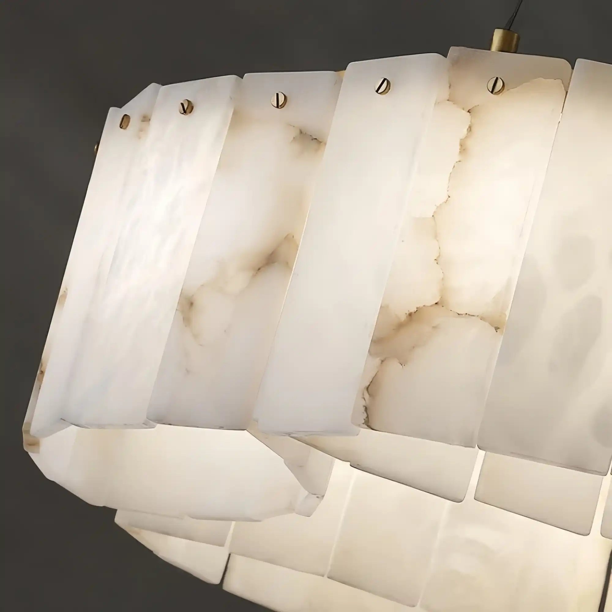 Contemporary Alabaster Flush Mount Ceiling Lamp