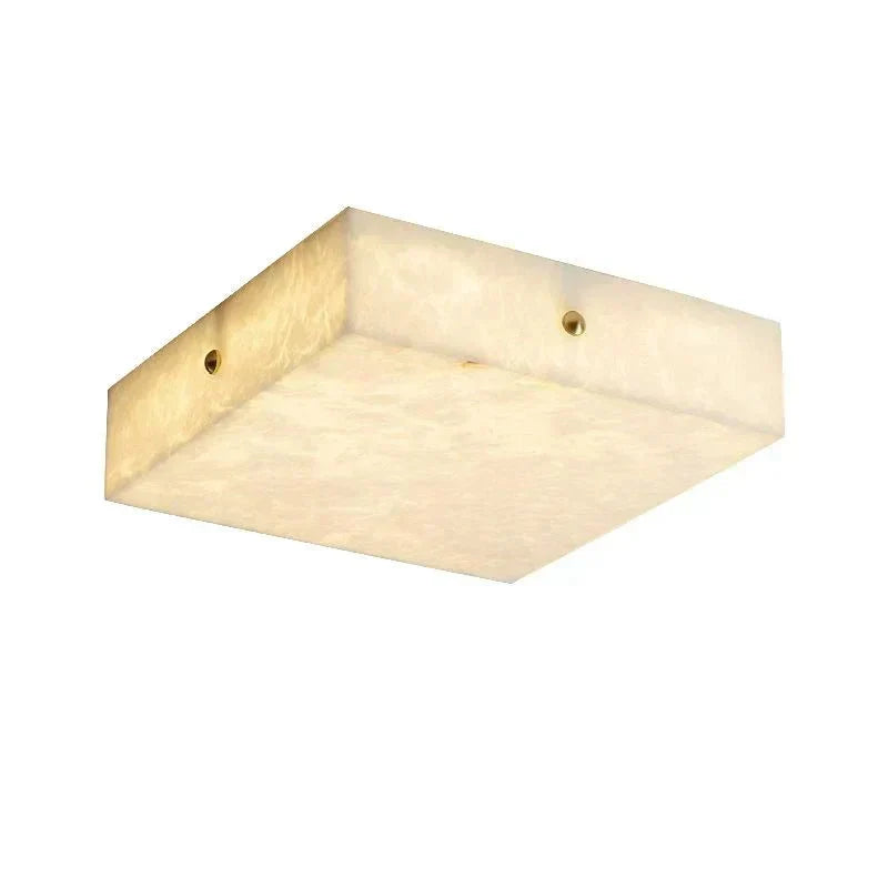 Coral Modern Alabaster Flushmount, Designer Ceiling Light Fixtures - 15.75"L Luxvena
