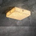 Coral Modern Alabaster Flushmount, Designer Ceiling Light Fixtures - 15.75"L Luxvena