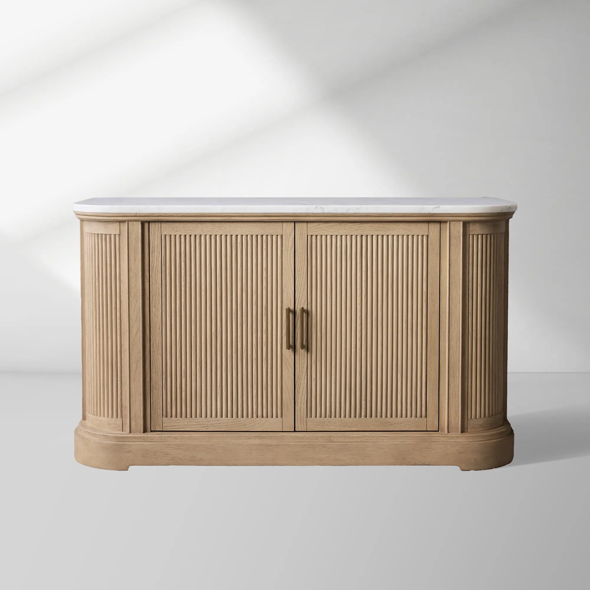 Coventry Buffet Cabinet with Carrara Marble Top and Adjustable Shelf