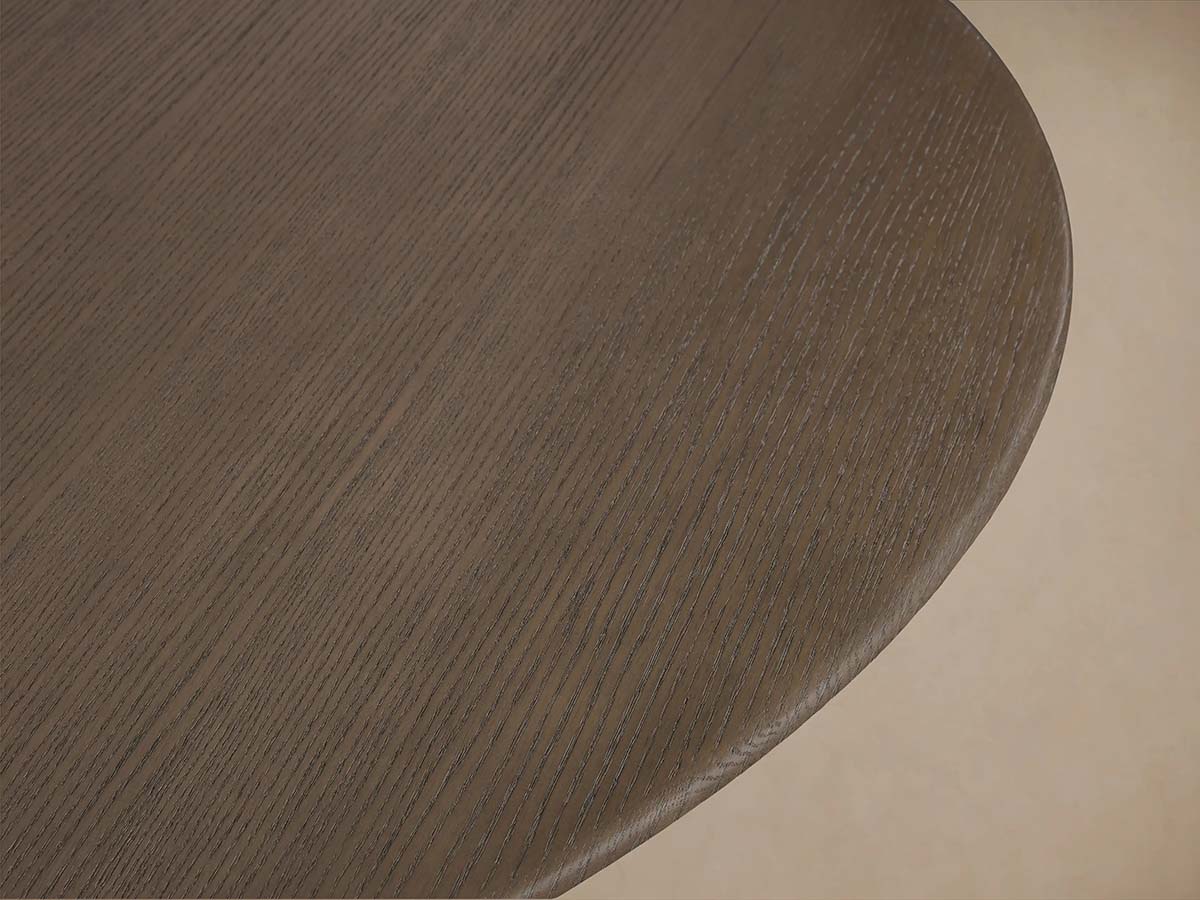 Saint Germain Round Oak Dining Table with Wood Dauphine Base