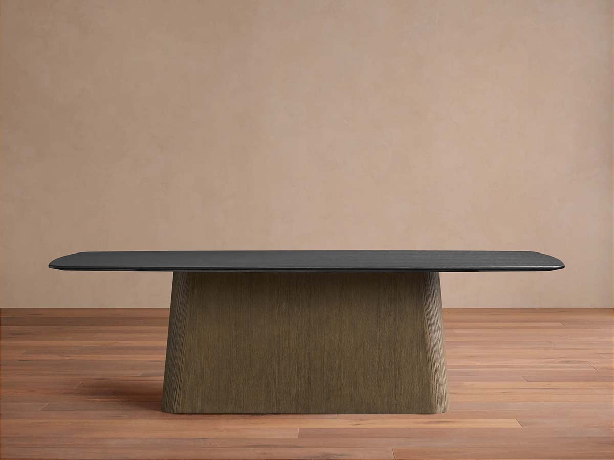 Saint Germain Oak Wood Top Dining Table with Toulouse Base