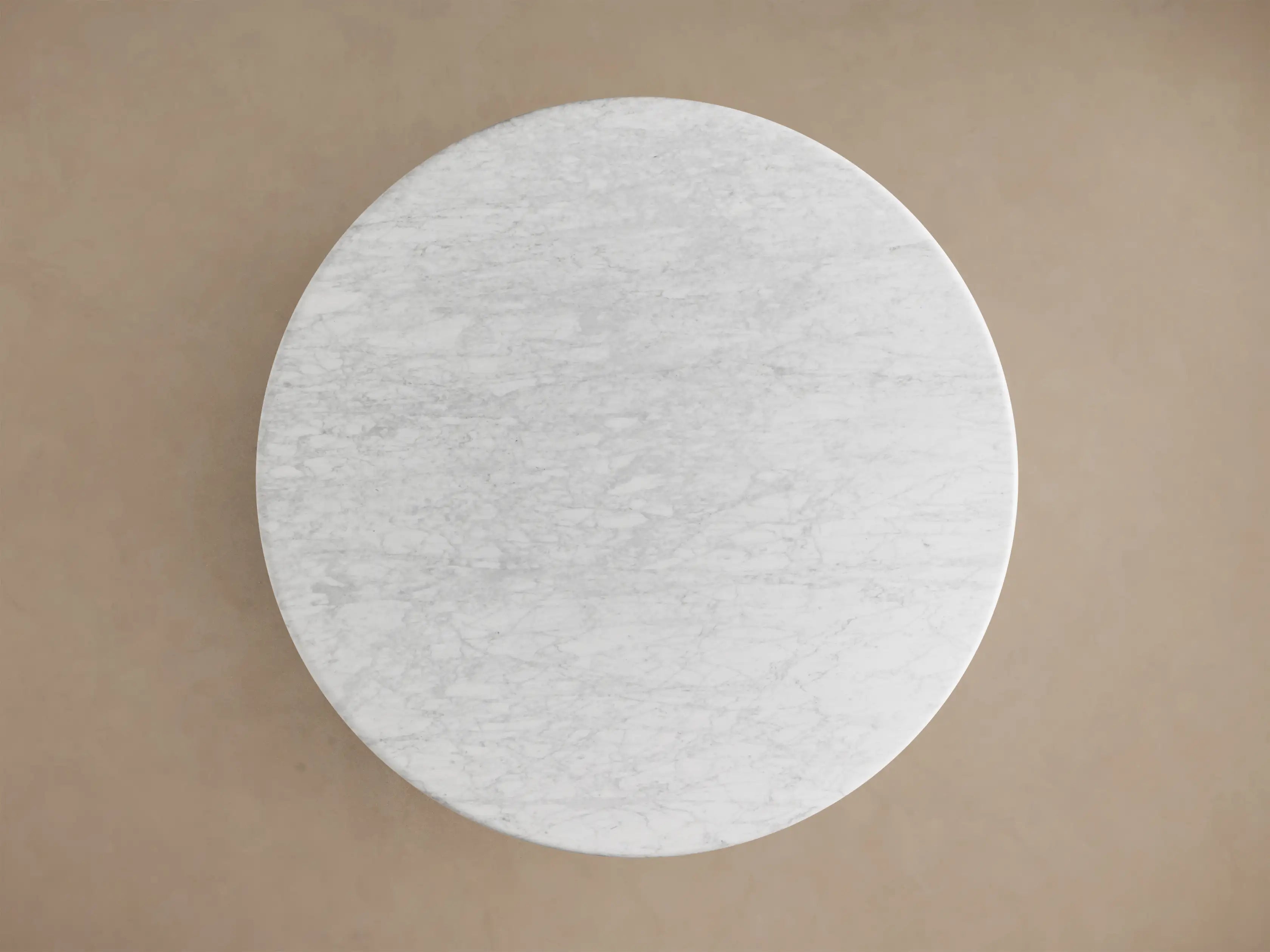 Gabriella Round Stone Dining Table with Hexagonal Pedestal Base