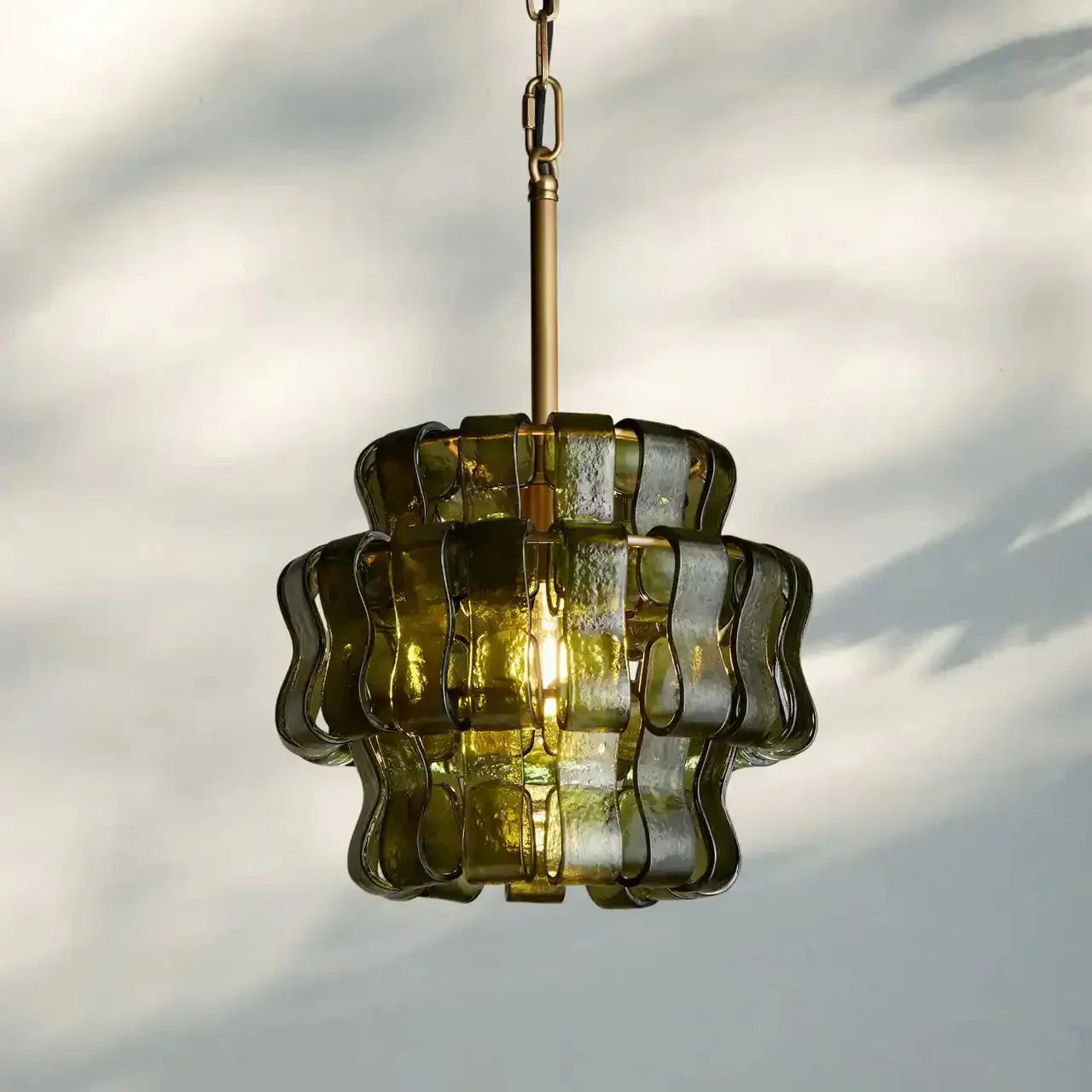 Ghiaccio Pendant Light - BrassGreen - Luxvena