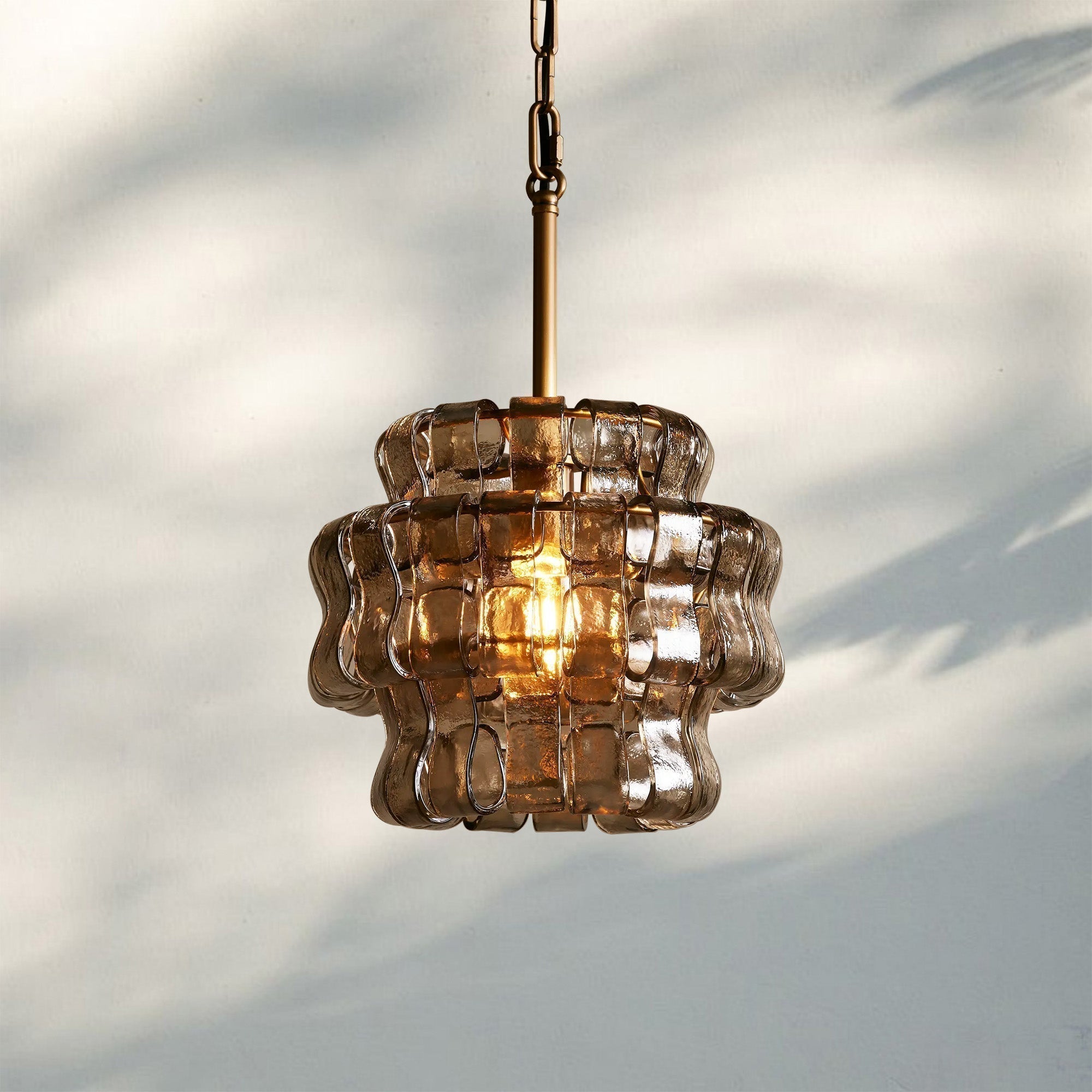 Ghiaccio Pendant Light - BrassSmoke - Luxvena
