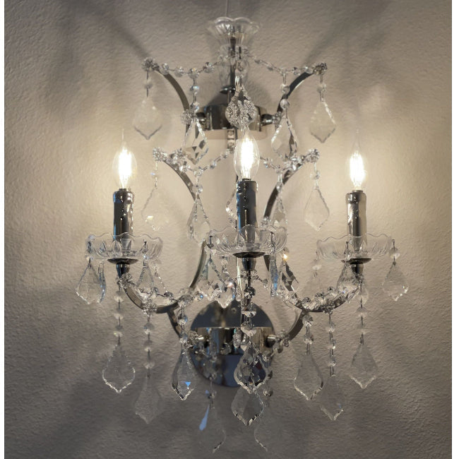 MN Orb Crystal 3L Sconce - Luxvena