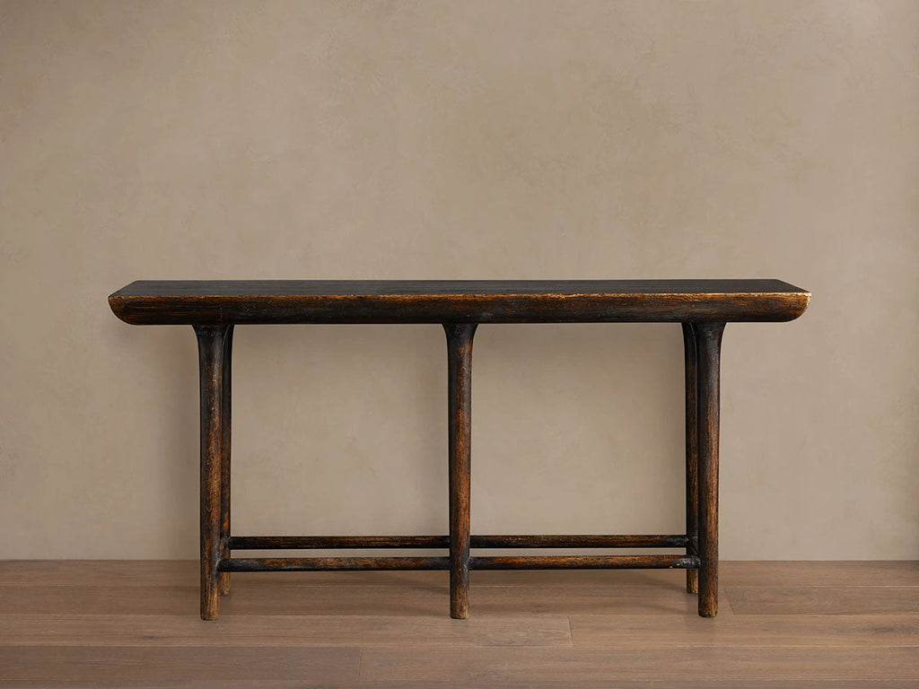 Yasu Pine Entrance Console Table Wood Hallway Entryway Table