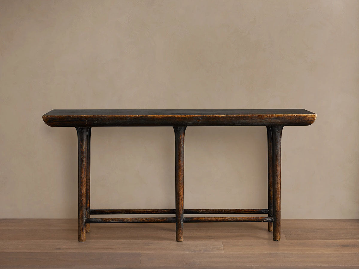 Yasu Pine Entrance Console Table Wood Hallway Entryway Table