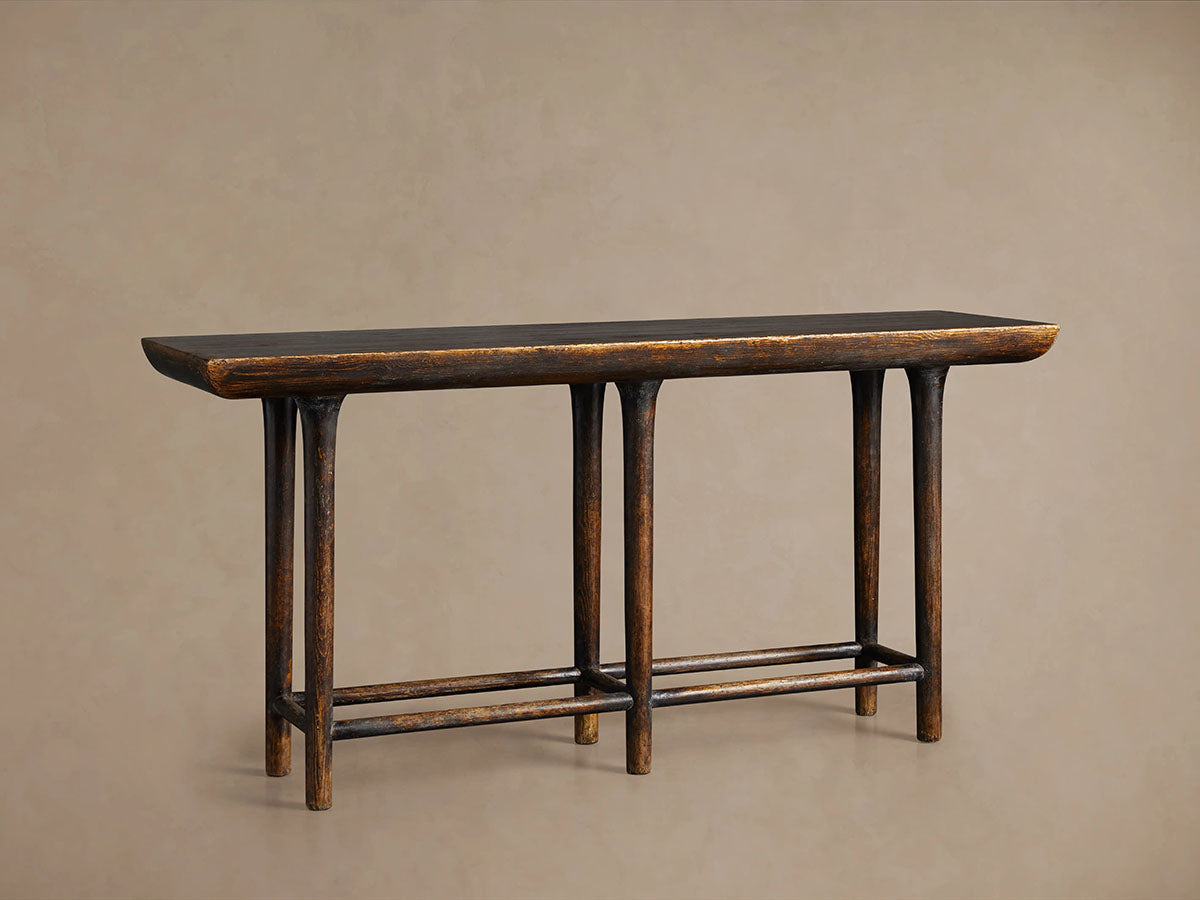 Yasu Pine Entrance Console Table Wood Hallway Entryway Table