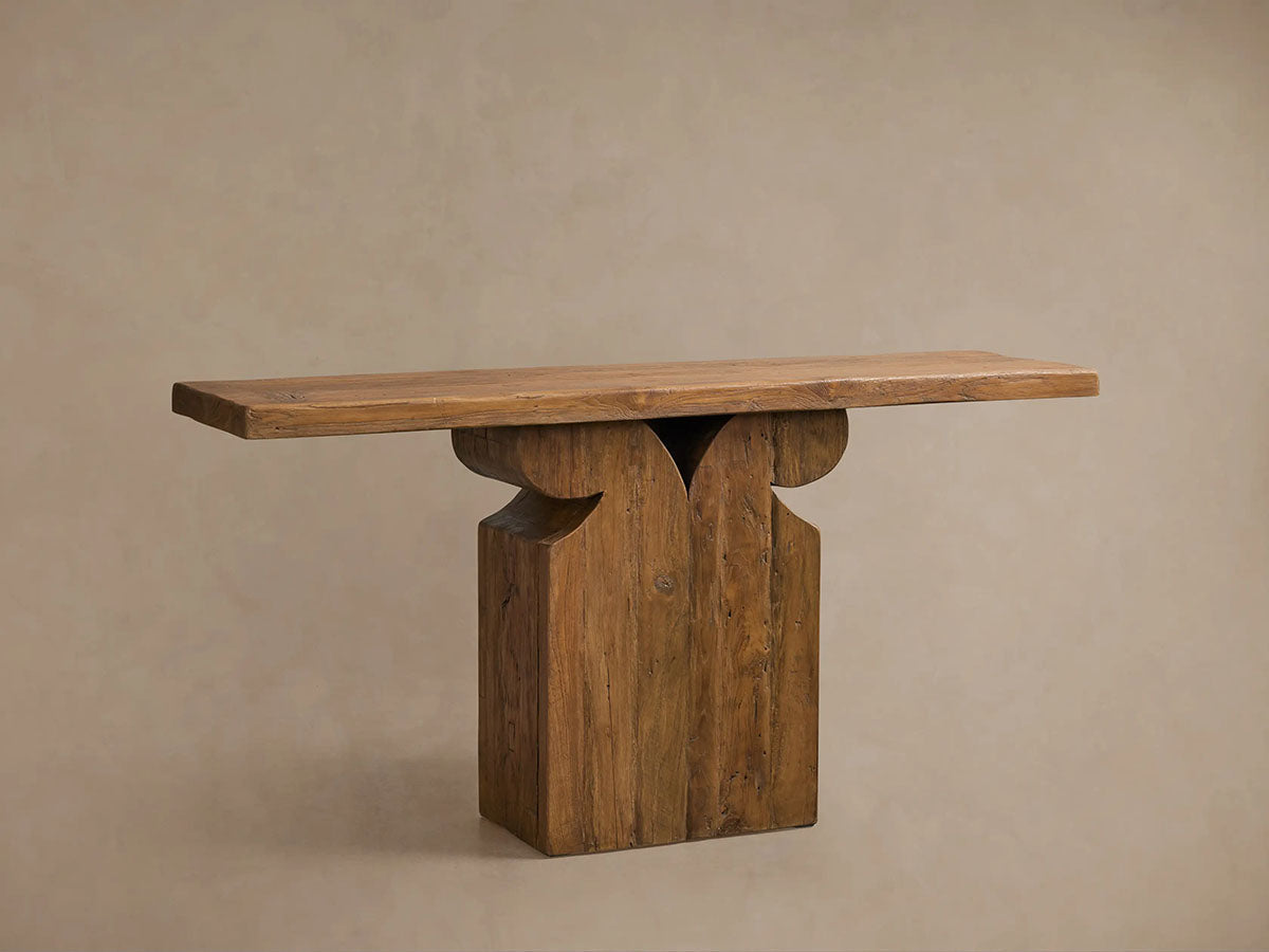Dumai Reclaimed Teak Hallway Console Entrance Table Wood Country Entryway Table