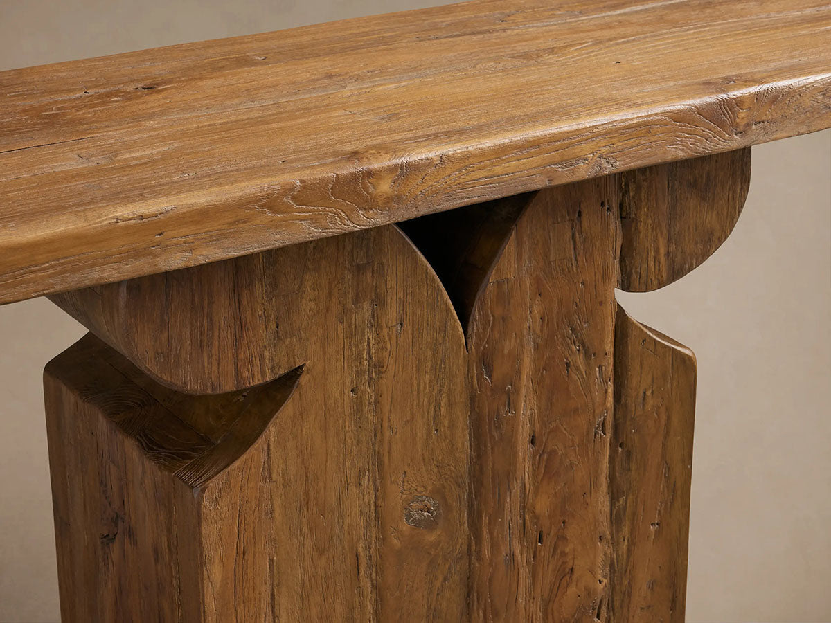 Dumai Reclaimed Teak Hallway Console Entrance Table Wood Country Entryway Table
