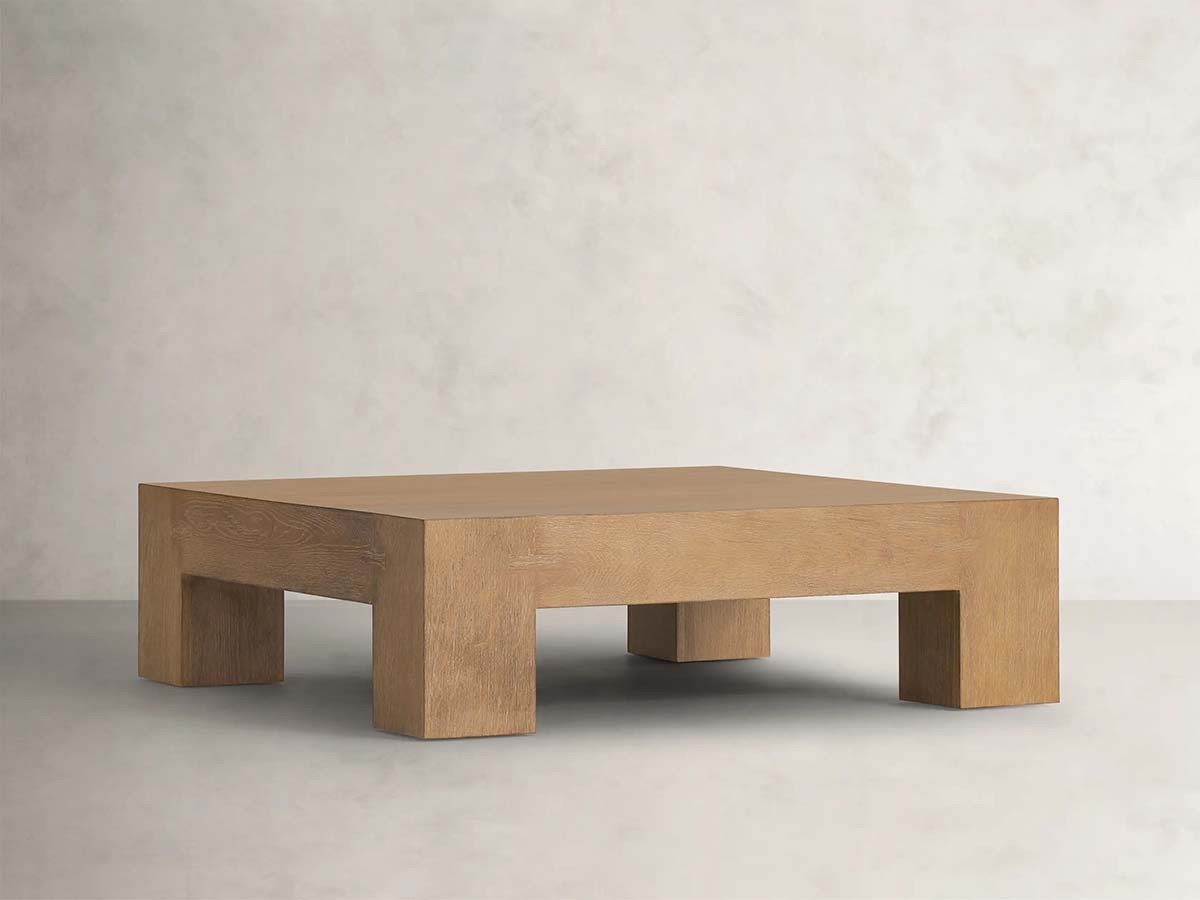Paxton Oak Coffee Table Modern Living Room Center Tea Table Wood Cocktail Table