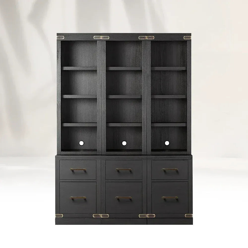 Tremont Wood Modular Bookcase Modern Offices Tall Storage Cabinets