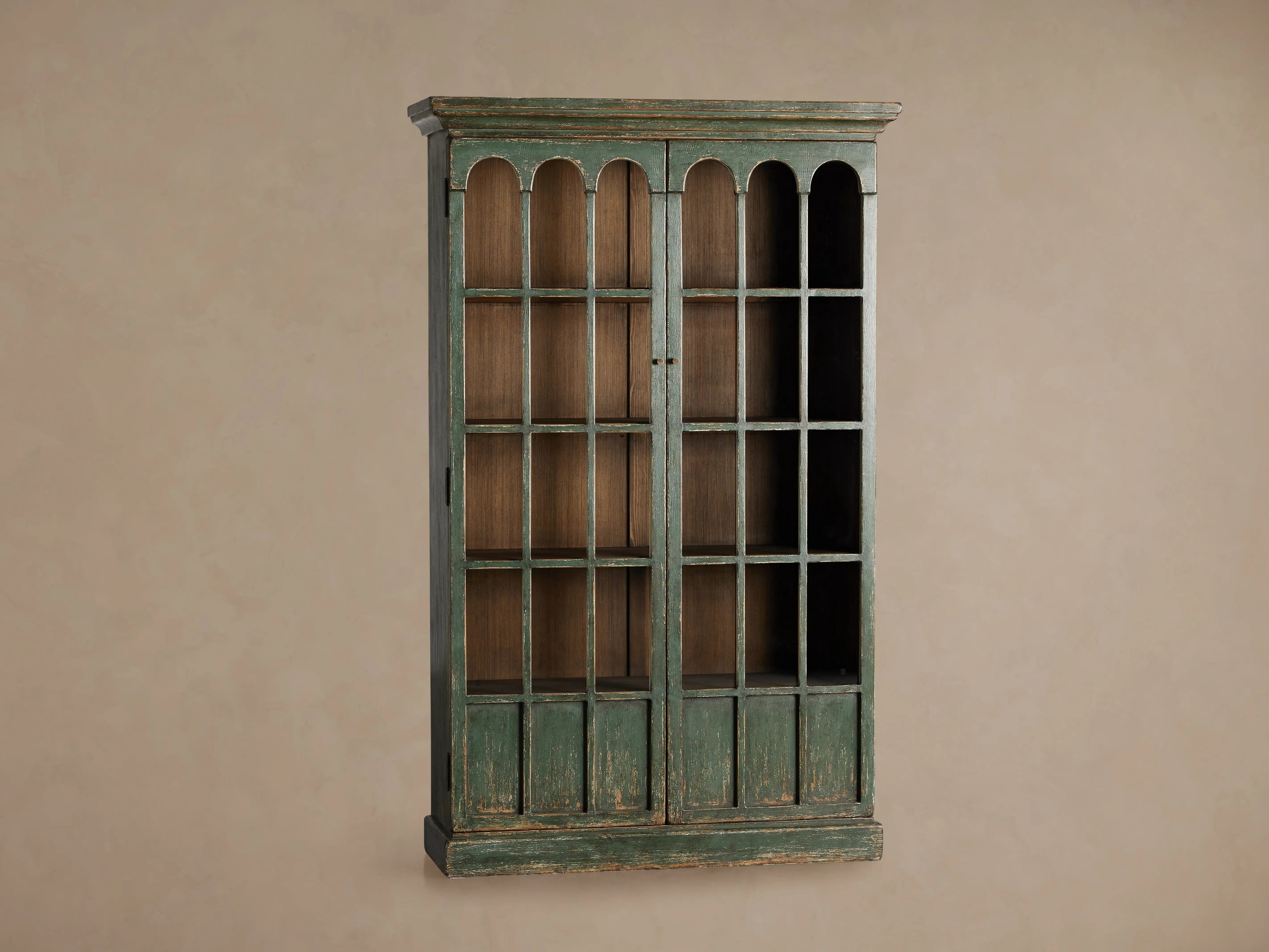 Merritt Solid Pine Tall Display Cabinet For Living Rooms Dining Areas Entryways