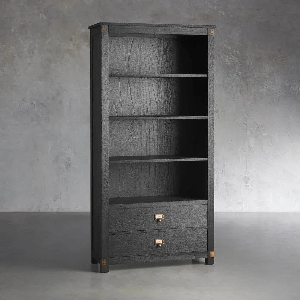Telegraph Solid Wood Office Bookcase Hand-Distressed Tall Cabinets