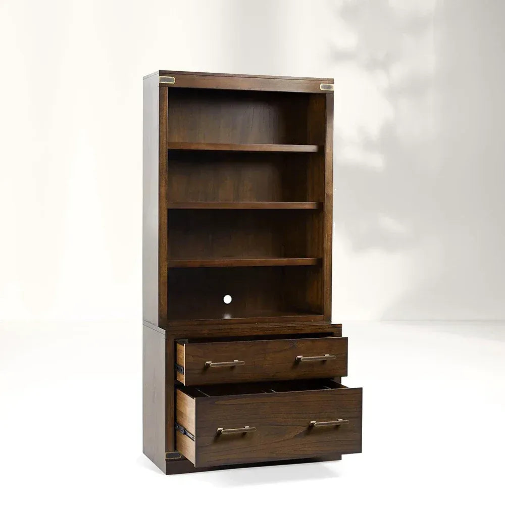 Tremont Modular Wood Bookcase Mid-Century Tall Cabinets