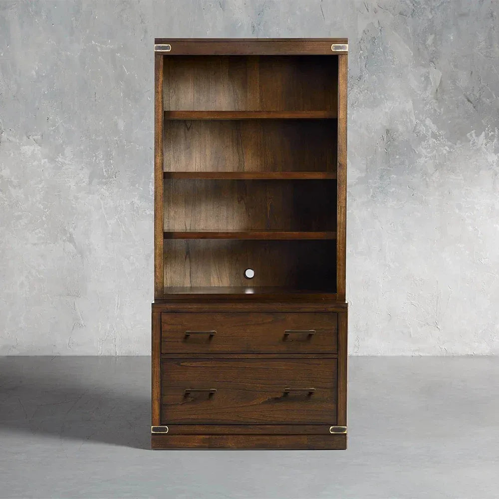 Tremont Modular Wood Bookcase Mid-Century Tall Cabinets