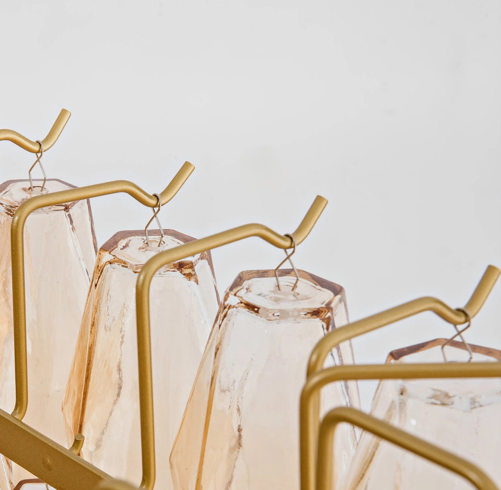 Smoke Glass Rectangular Chandelier