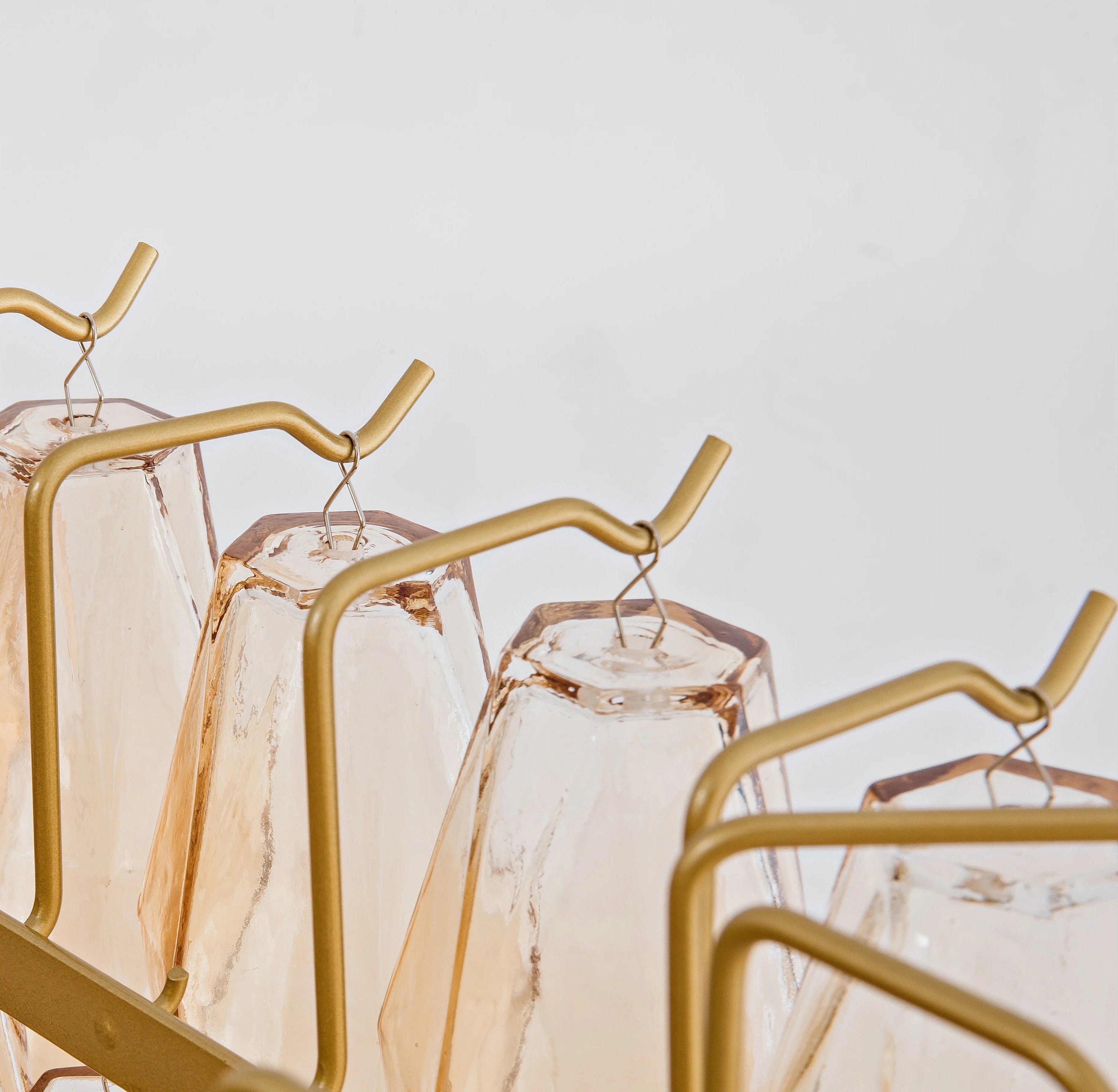 Smoke Glass Rectangular Chandelier