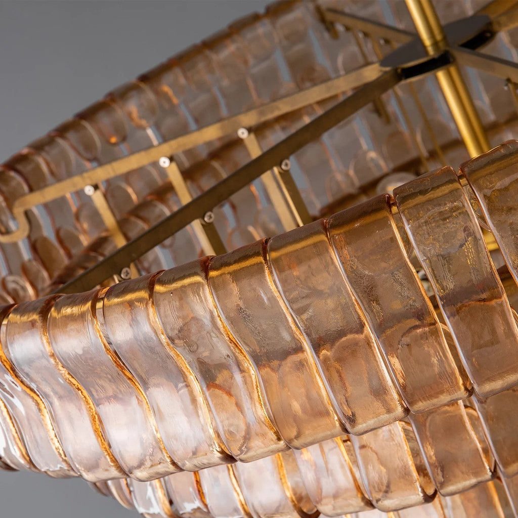 Refined Ice Glass Round Chandelier