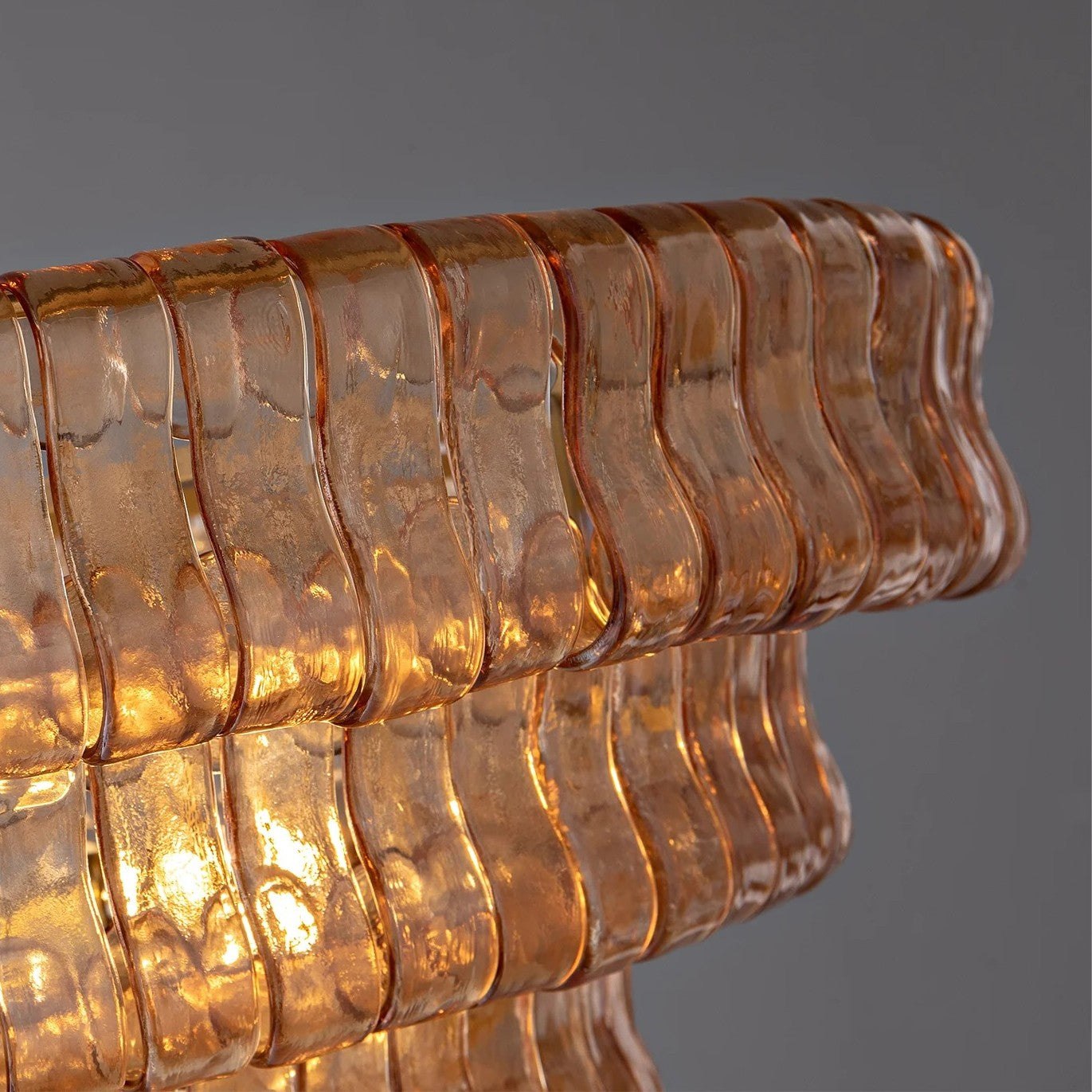 Refined Ice Glass Round Chandelier
