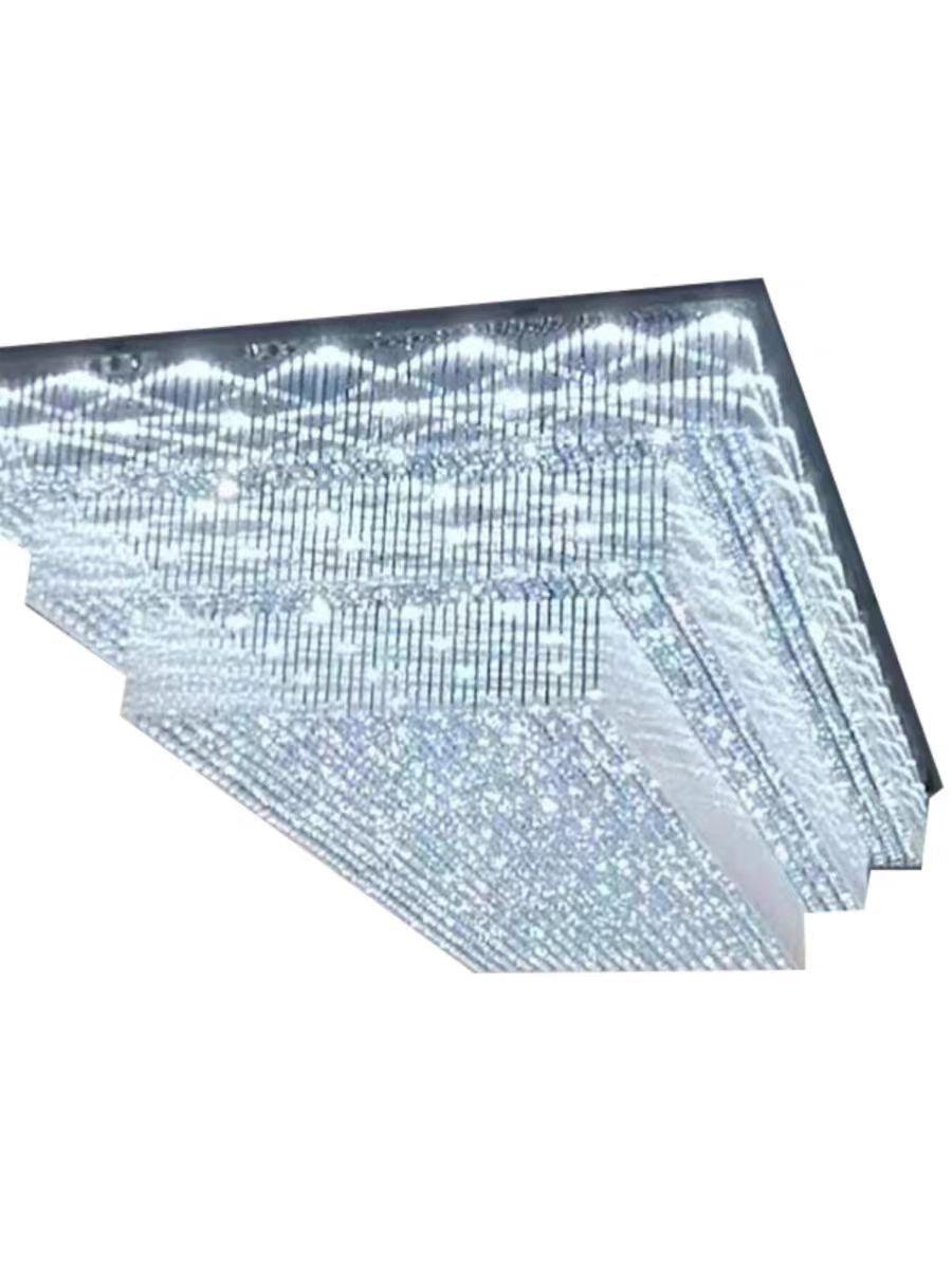 Modern Extra 2/3 Tiered Flush Mount Crystal Chandelier for Large Area-Chandeliers - Luxvena - Luxvena