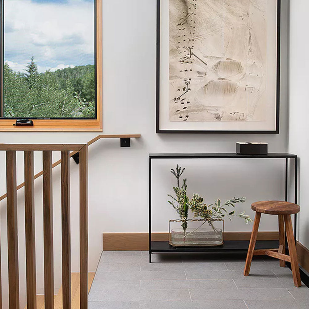 Kavali Slim Metal Entrance Console Table Solid Iron Frame Hallway Entryway Table