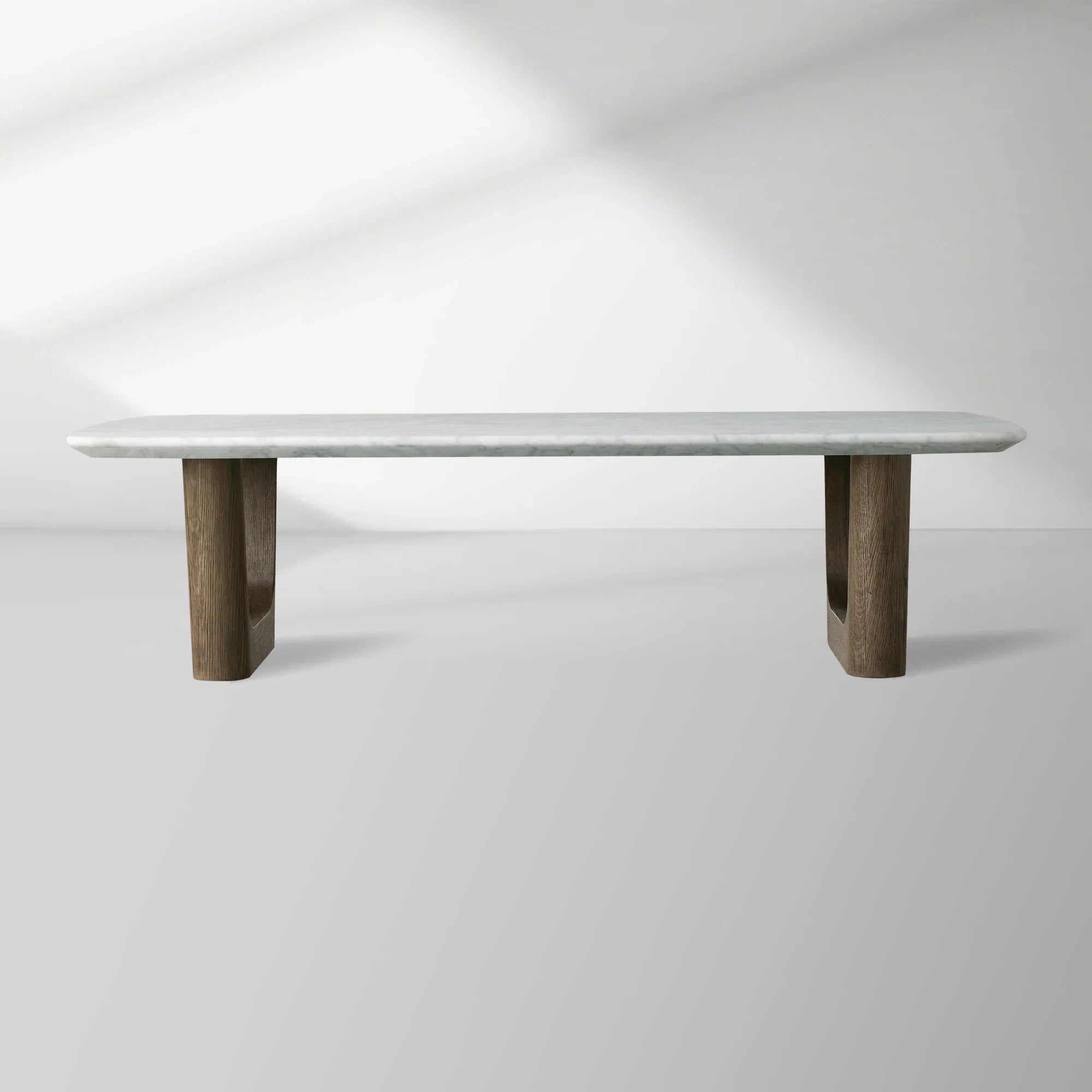 Saint Germain Stone Coffee Table with Rennes Base in Natural Stone