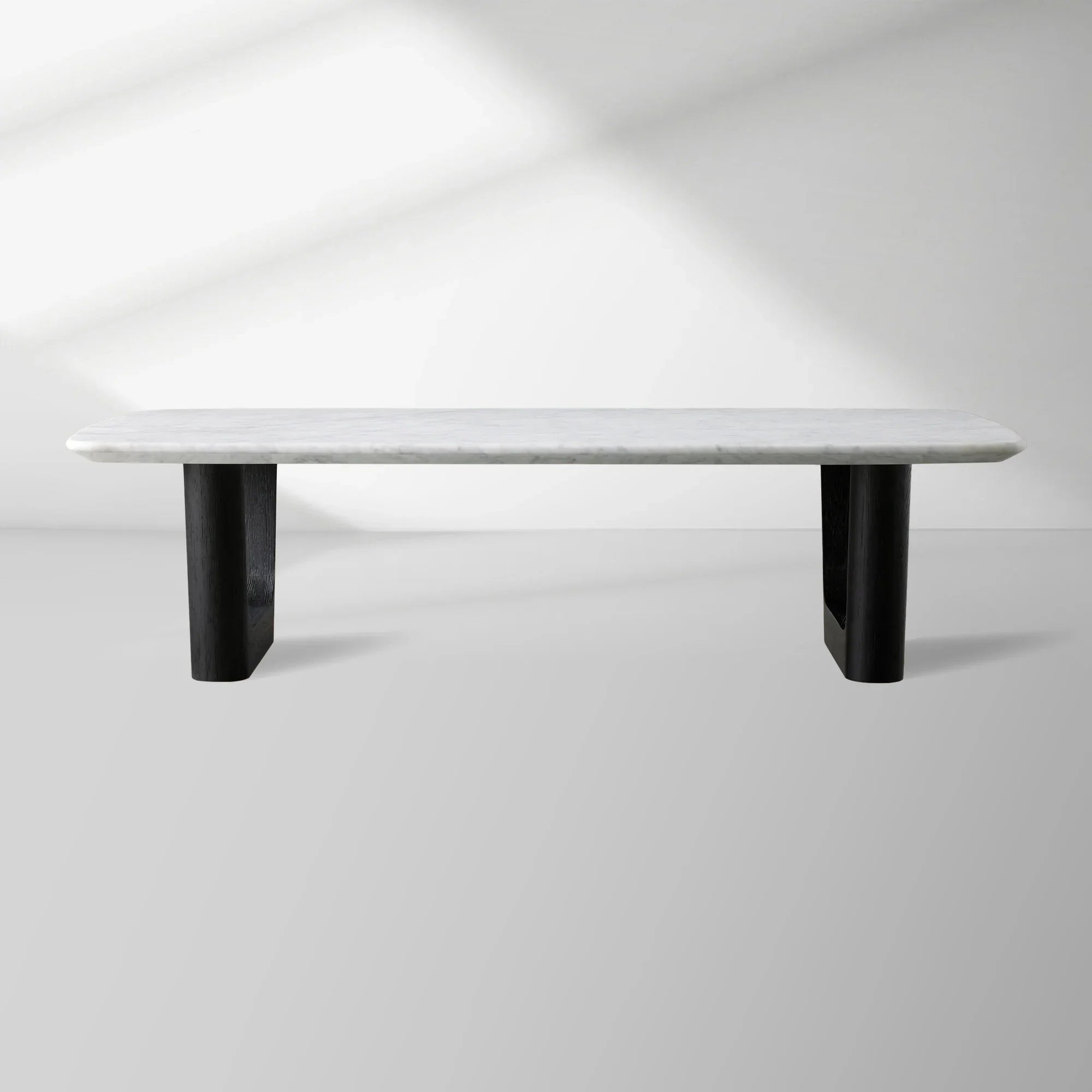 Saint Germain Stone Coffee Table with Rennes Base in Natural Stone