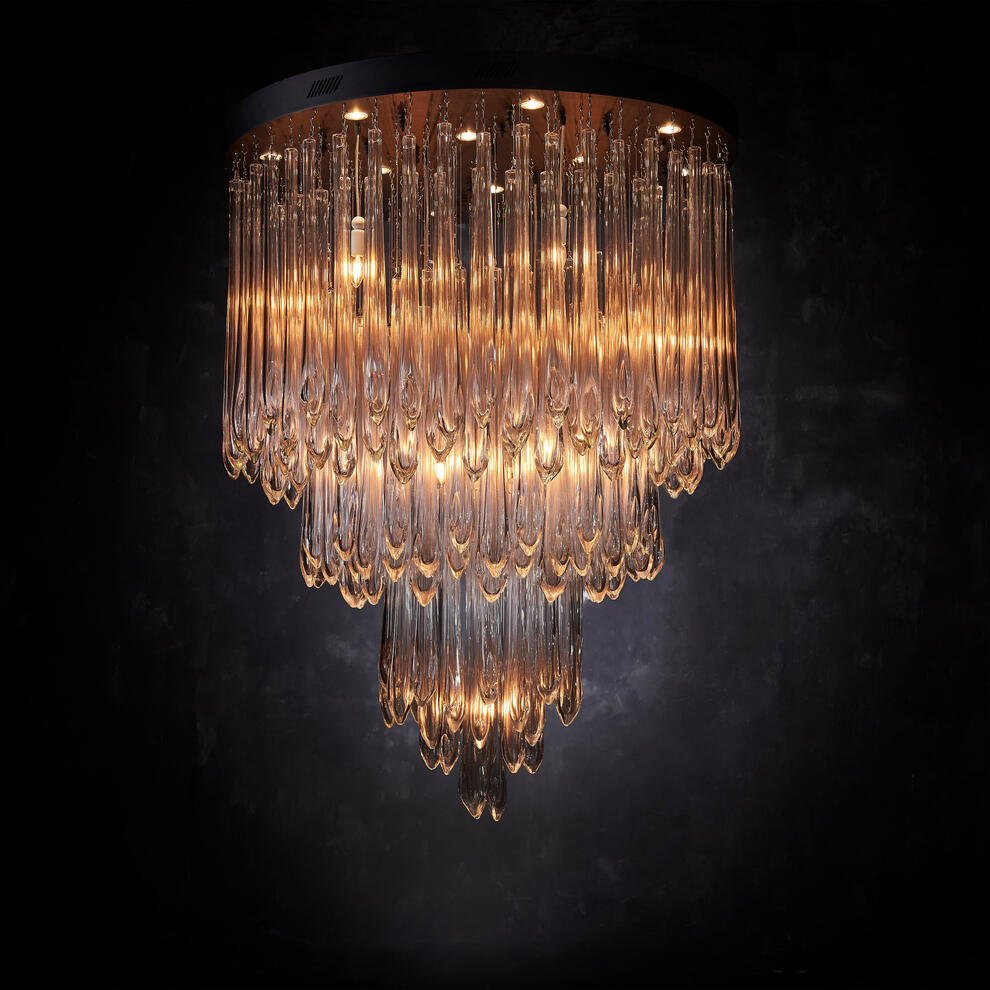 Tiffany Round Flushmount Pendant-Chandelier - Luxvena - Luxvena